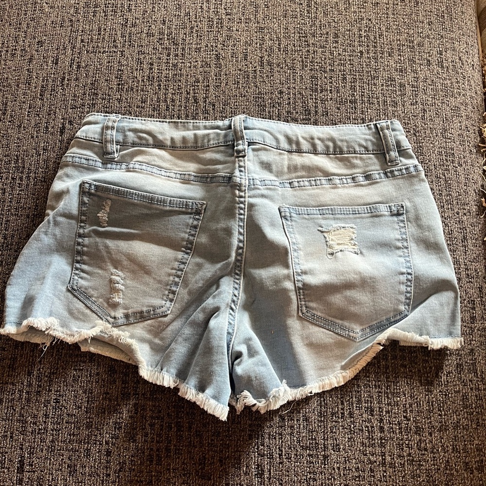 Light Blue Denim Women Shorts